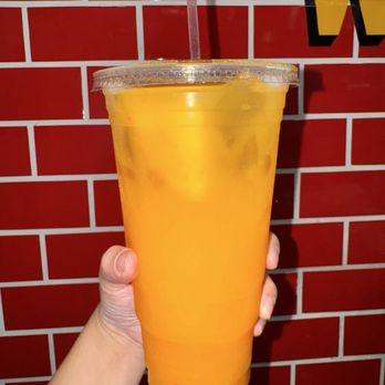Angel’s Tijuana Tacos - Pineapple orange agua fresca BEST - Tacos Near Me - Anaheim, California