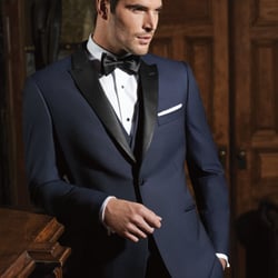Mr. Tux Sales and Rental - The Blake, shown in Navy (with black lapel)