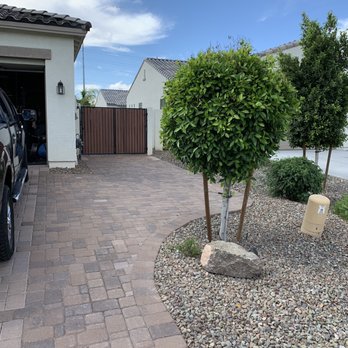JNK Landscaping and Pools - Driveway extension with pavers. Boulders and lighting. - Landscape Architects or Designers Near Me - Gilbert, Arizona JNK Landscaping and Pools - Driveway extension with pavers. Boulders and lighting. - Landscape Architects or Designers Near Me - Gilbert, Arizona