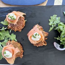Latkes with smoked salmon