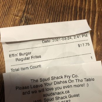 The Spud Shack Fry - $17.75 for burger and fries - Belgian Near Me - New Westminster, British Columbia The Spud Shack Fry - $17.75 for burger and fries - Belgian Near Me - New Westminster, British Columbia