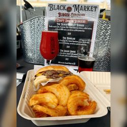 Black Market Burger - Black Market Burger and Bootlegger fries!
