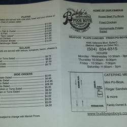 Buddy's Kitchen - New hours