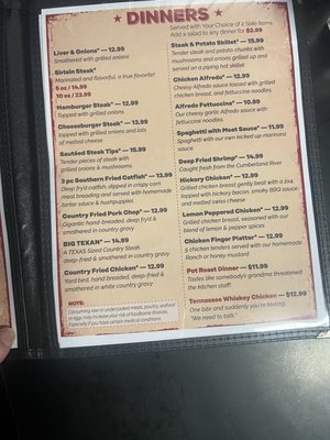 Menu photo 5 Dover Grille Dover, TN