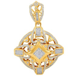 Brick City Gold Inc - Men Charm, 14k Yellow Gold Diamond Pendant.