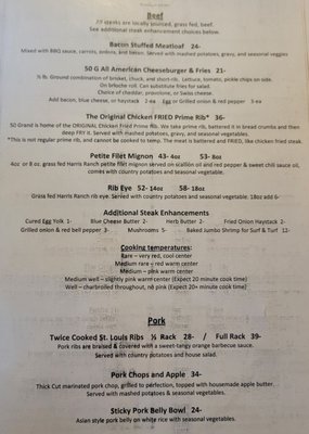 Menu photo 1 50 Grand Restaurant and Bar Pollock Pines, CA