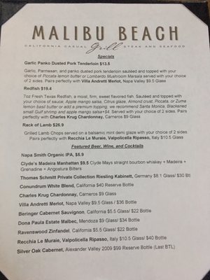 Menu photo 6 Malibu Beach Grill Port Orange, FL Menu photo 6 Malibu Beach Grill Port Orange, FL
