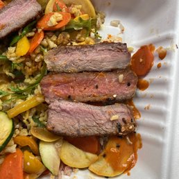 a plate of meat and vegetables a plate of meat and vegetables