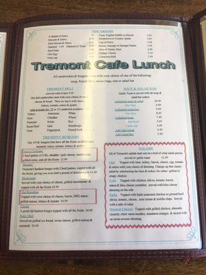 Menu photo 8 Tremont Cafe Red Bluff, CA