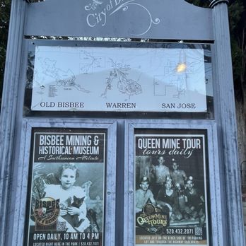 Old Bisbee Ghost Tour - Sign in front of the museum where you meet your Ghost Host - Historical Tours Near Me - Bisbee, Arizona