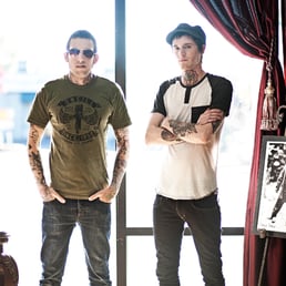 Dustin and Aaron in the shop. Dustin and Aaron in the shop.