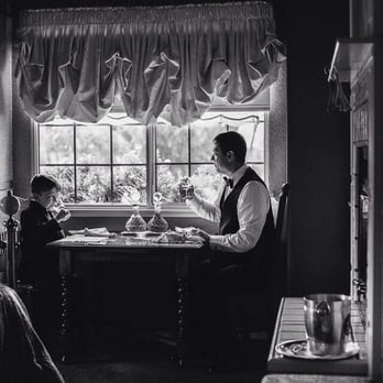 Mill Rose Inn - Pre-wedding sherry in the beautiful Renaissance Rose Room. Photo by Meo, Retrospect Images. - Hotels Near Me - Half Moon Bay, California