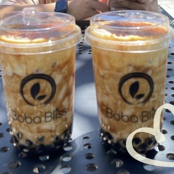 Boba Bliss - Creme Brulee Pearl Latte with Black tea - Bubble Tea Near Me - Mountain View, California