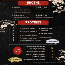 Shinobu Shabu - AYCE Menu
