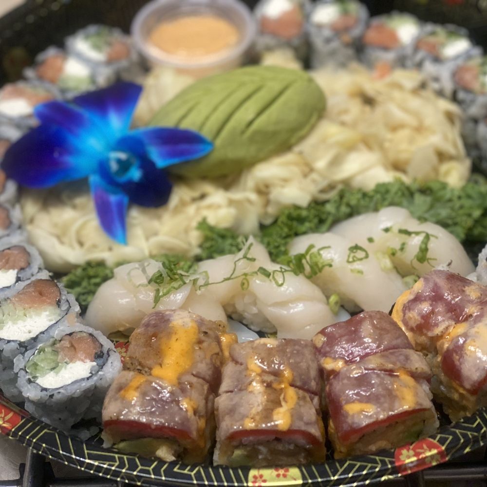 Genki Sushi - a plate of sushi and rolls - Sushi Bars Near Me - Staten Island, New York Genki Sushi - a plate of sushi and rolls - Sushi Bars Near Me - Staten Island, New York