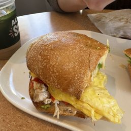 Chipotle Chicken, Scrambled Egg & Avocado on Ciabatta Chipotle Chicken, Scrambled Egg & Avocado on Ciabatta