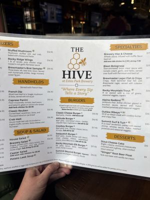 Menu photo 1 The Hive Estes Park, CO