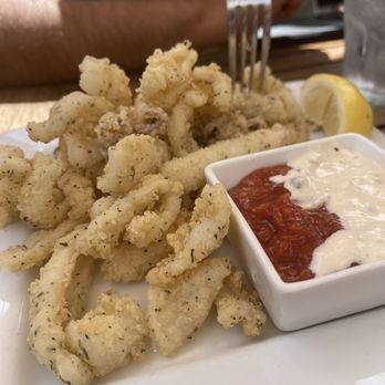 Cafe Cruz - Calamari $18 love this style of super light flour coated - Seafood Near Me - Soquel, California