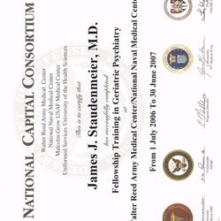 Psychiatry Services of Clarksville - Geriatric Psychiatry Fellowship Training, Walter Reed