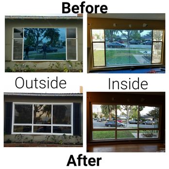 Paul's Windows - Front window. The huge 8 ft x 6 ft glass cracked in half. Needed to be replaced. Took the opportunity to reconfigure the layout. - Windows Installation Near Me Paul's Windows - Front window. The huge 8 ft x 6 ft glass cracked in half. Needed to be replaced. Took the opportunity to reconfigure the layout. - Windows Installation Near Me