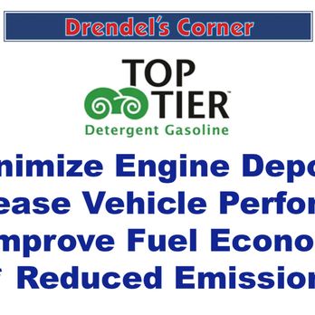 Drendel's Corner - We carry Top Tier gas to improve fuel economy and vehicle performance while minimizing engine deposits and emissions - Convenience Stores Near Me - Huntley, Illinois Drendel's Corner - We carry Top Tier gas to improve fuel economy and vehicle performance while minimizing engine deposits and emissions - Convenience Stores Near Me - Huntley, Illinois