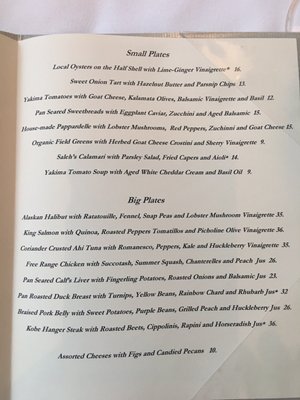Menu photo 6 Nell's Restaurant Seattle, WA Menu photo 6 Nell's Restaurant Seattle, WA