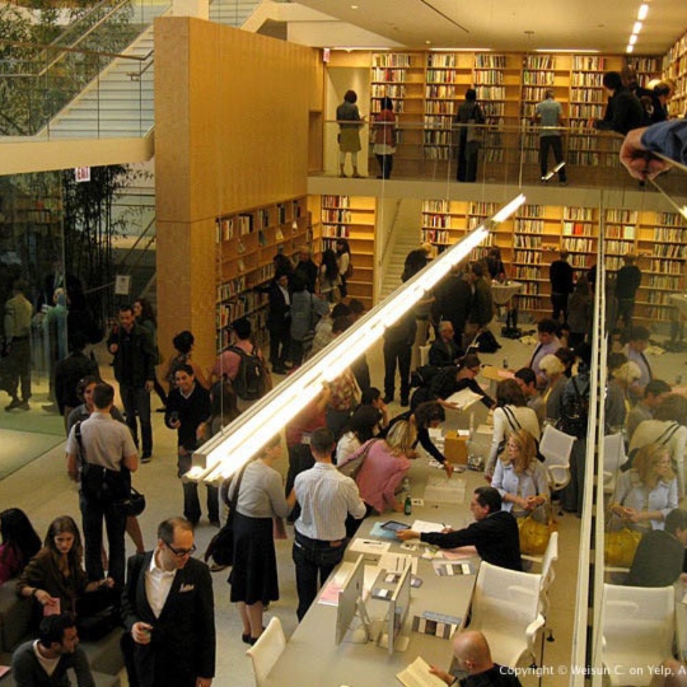 Poetry Foundation - Open House crowd inside the library and on its mezzanine catwalk. - Community Service/Non-Profit Near Me - Chicago, Illinois Poetry Foundation - Open House crowd inside the library and on its mezzanine catwalk. - Community Service/Non-Profit Near Me - Chicago, Illinois