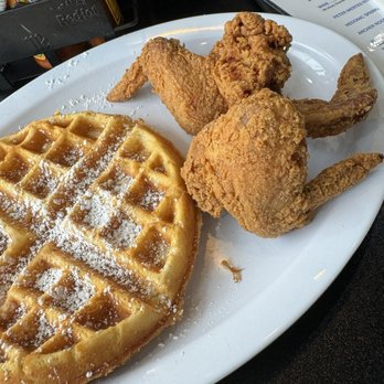 Grits and Eggs Breakfast Kitchen - Fried Chicken and Waffles. The chicken was the star here! Tastes like your grandma fried chicken. - Breakfast & Brunch Near Me - Atlanta, Georgia