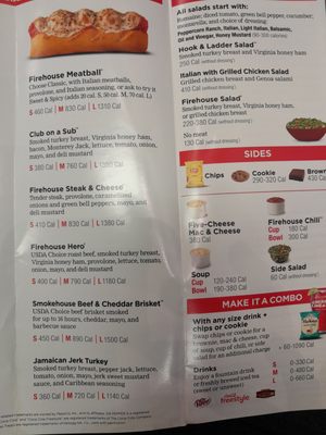 Menu photo 4 Firehouse Subs Alabaster, AL