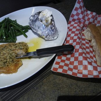 The Klondike Grill - Tilapia francaise dinner & bottomless breadstick basket (minus two because they were warm & fresh...and yummy). - American Near Me - Henderson, Nevada