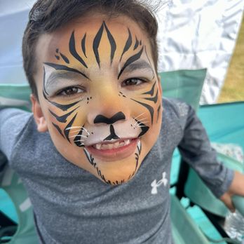 Painted Expressions Face Paint And Henna - Happy Tiger - Face Painting Near Me Painted Expressions Face Paint And Henna - Happy Tiger - Face Painting Near Me