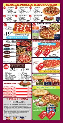 Menu photo 2 One Plus One Pizza York, ON