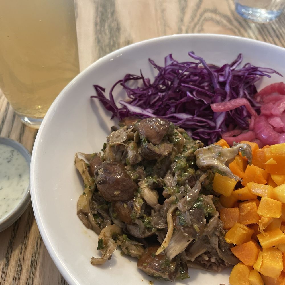 Kitava - Wild Mushroom Bowl/ Ginger Lemongrass Kombucha - Gluten-Free Near Me - San Francisco, California Kitava - Wild Mushroom Bowl/ Ginger Lemongrass Kombucha - Gluten-Free Near Me - San Francisco, California