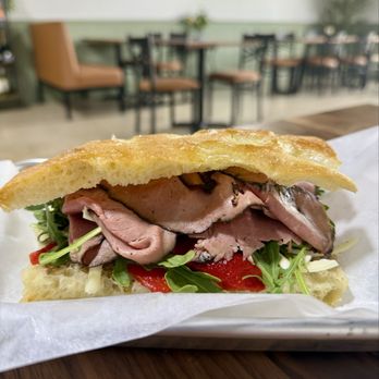 Dalla Tor - Ciao Bella sandwich with focaccia bread - Italian Near Me - Marble Falls, Texas