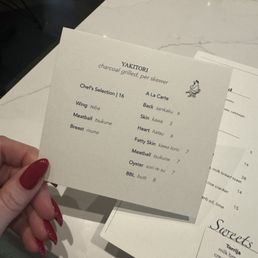 Yakitori Menu