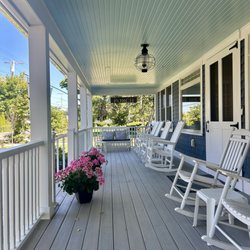 The Harbor Inn - The porch with rocking chairs