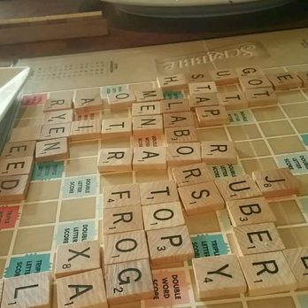 Thinking Man Tavern - We decided to try playing scrabble while waiting our food. (it was a fail) Veggie tacos in the background. - Pubs Near Me - Decatur, Georgia Thinking Man Tavern - We decided to try playing scrabble while waiting our food. (it was a fail) Veggie tacos in the background. - Pubs Near Me - Decatur, Georgia