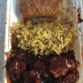 china 1 - Yellow fried rice??? Very odd. Chunks of grisly chicken in sticky sweet sauce. - Chinese Near Me - Largo, Florida