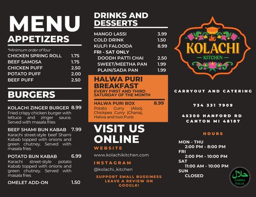 Menu photo 3 Kolachi Kitchen Canton Township, MI