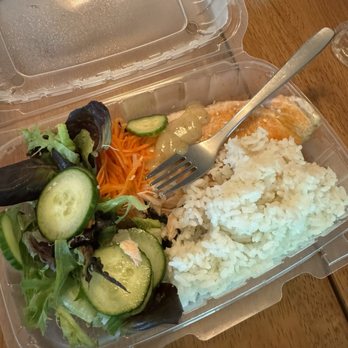 Barrett's Quality Eats - Salmon salad (comes with rice) - Bakeries Near Me - Coralville, Iowa Barrett's Quality Eats - Salmon salad (comes with rice) - Bakeries Near Me - Coralville, Iowa