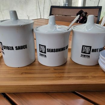 JINYA Ramen Bar - Burbank - Condiments on the table - Ramen Near Me - Burbank, California JINYA Ramen Bar - Burbank - Condiments on the table - Ramen Near Me - Burbank, California