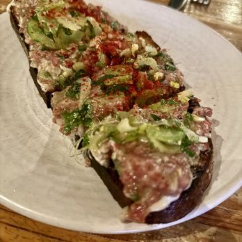 Peche Seafood and Grill - Steak Tartar W/ Oyster Aioli - Seafood Near Me - New Orleans, Louisiana Peche Seafood and Grill - Steak Tartar W/ Oyster Aioli - Seafood Near Me - New Orleans, Louisiana
