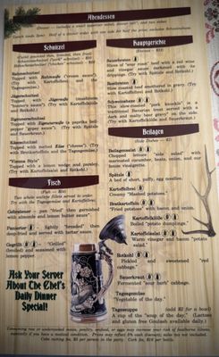 Menu photo 1 Gasthaus Bavarian Hunter Stillwater, MN