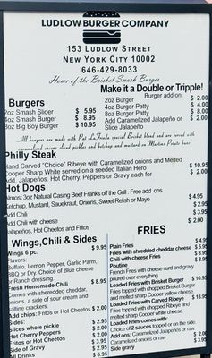 Menu photo 1 Ludlow Burger New York, NY Menu photo 1 Ludlow Burger New York, NY