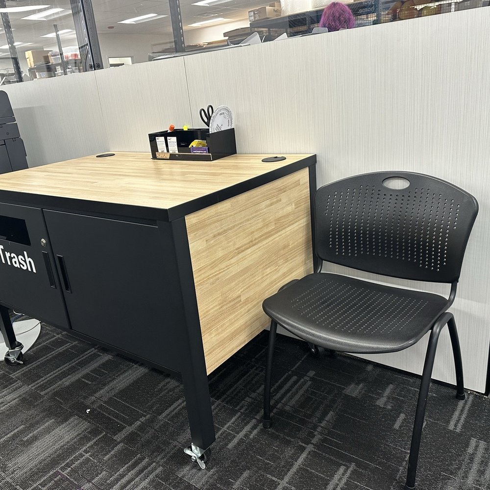 FedEx Office Print & Ship Center - Workspace with tape, paper clips, stapler, pens, etc. - Printing Services Near Me - Carmel, Indiana FedEx Office Print & Ship Center - Workspace with tape, paper clips, stapler, pens, etc. - Printing Services Near Me - Carmel, Indiana