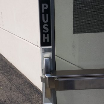 Sky Locksmith - New Panic Bar Installed with Alarm Lock Push Button on outside - Keys & Locksmiths Near Me