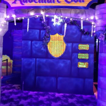 Enchanted Castle - The glow in the dark mini golf ($7/pp) is 9 holes of meh. Odd design choices and not terribly fun - Amusement Parks Near Me - Lombard, Illinois