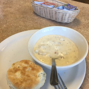 Gina's Cafe - Biscuits and gravy good flavor BUT gravy barely warm & biscuit served on cold side - Cafes Near Me - Stockton, California
