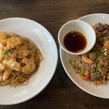 Saigon Kitchen - Firecracker shrimp with garlic noodles  Shrimp fried rice - Vietnamese Near Me - Surprise, Arizona