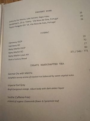 Menu photo 6 Nobu Las Vegas, NV